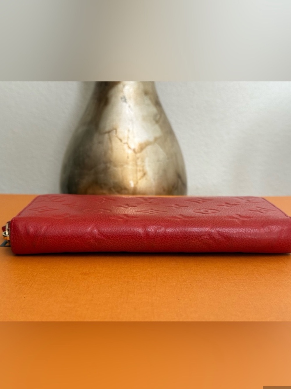 Louis Vuitton Red Monogram Empreinte Zip-Around Wallet - Picture 3 of 5